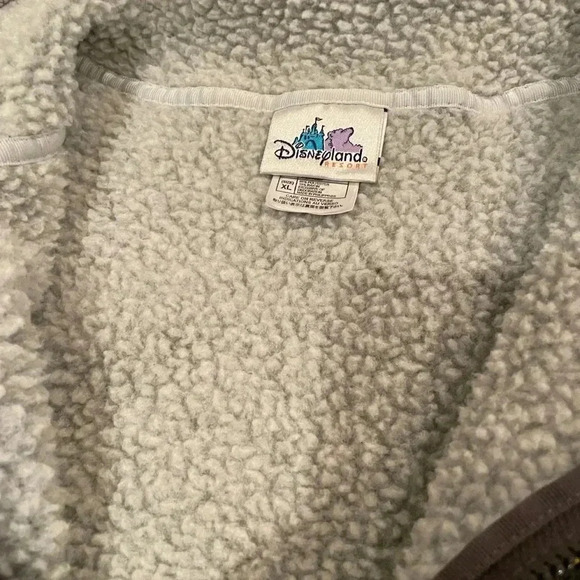 Disney Micky & Minnie Mouse Vintage Grey w sherpa fleece zippered jacket XL - Picture 6 of 11